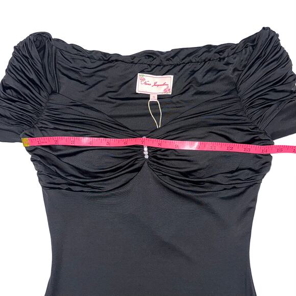 NWT Nana Jacqueline Black Olivia Long Sleeve Mini Dress Size Small - Picture 13 of 16